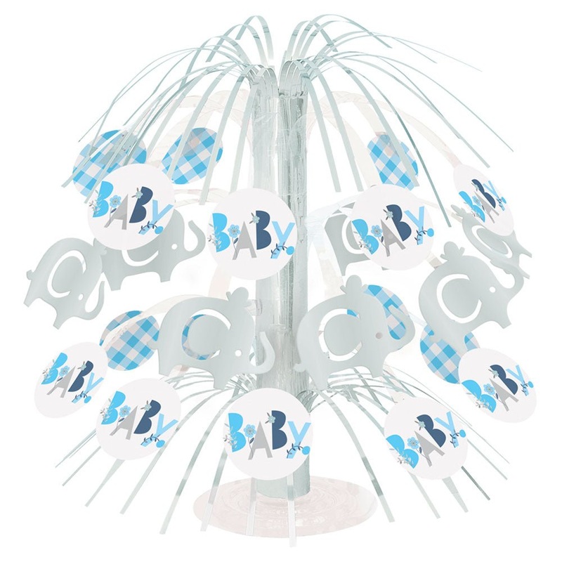 Baby Shower Elephant Decoration Blue