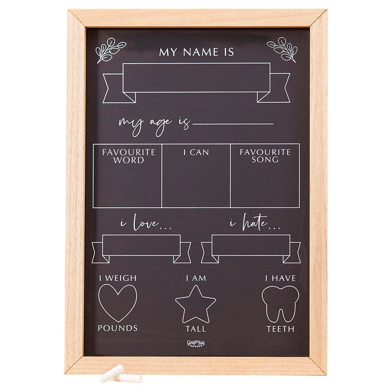 Milestones Chalkboard Black