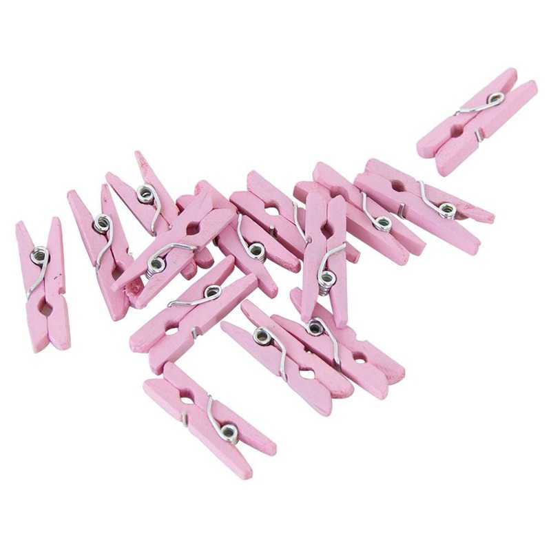 Mini Clothespins Light Pink