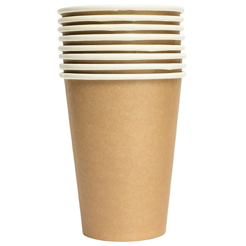 Paper Cups Gold 21 cl 8-pack