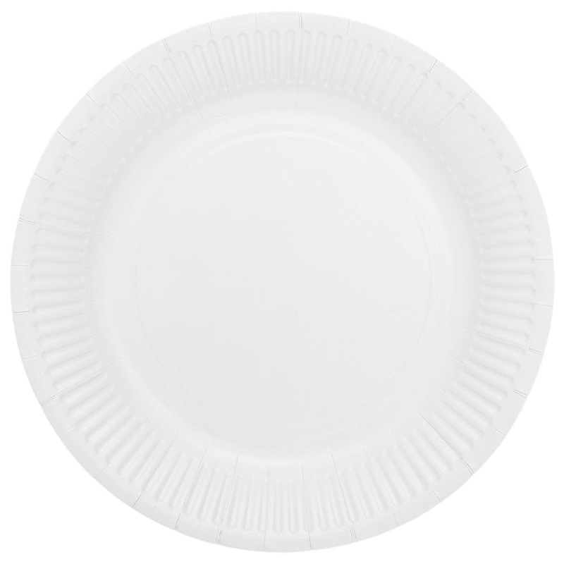 Paper Plates White 23 cm 16-pack