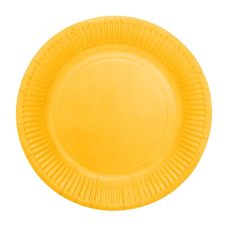 Paper Plates Yellow 18 cm 20-pack