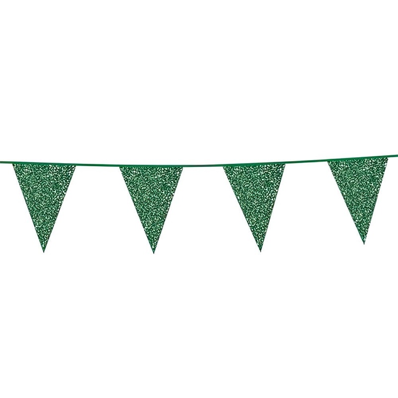 Pennant Garland Glitter Green