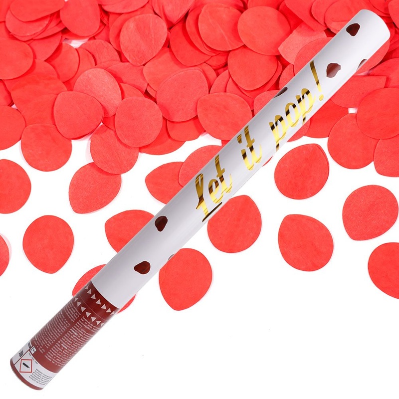 Rose Petal Confetti Cannon Red 60 cm