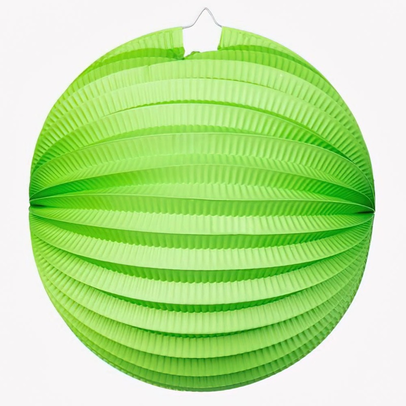 Round Paper Lantern Green
