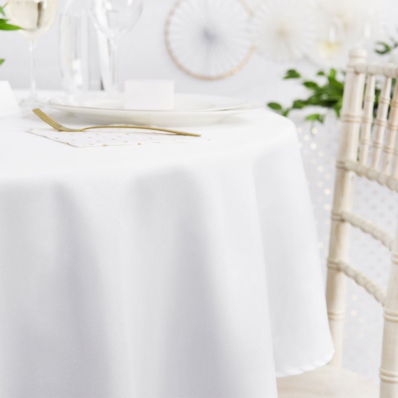 Round Tablecloth White 300 cm