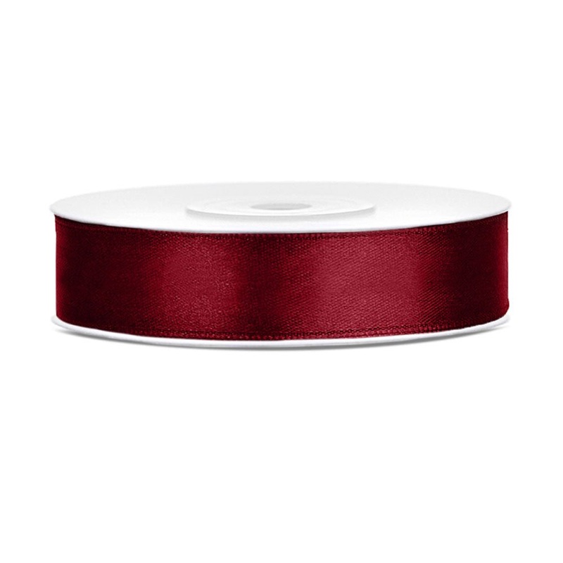 Satin Ribbon Dark Red