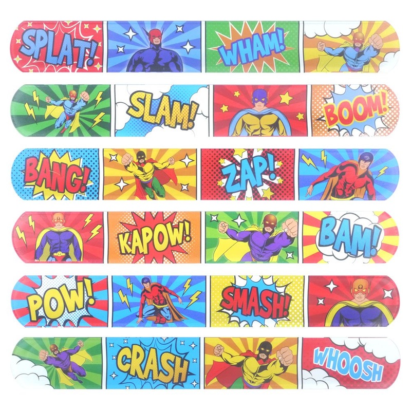 Superheroes Snap-On Slap Bracelet