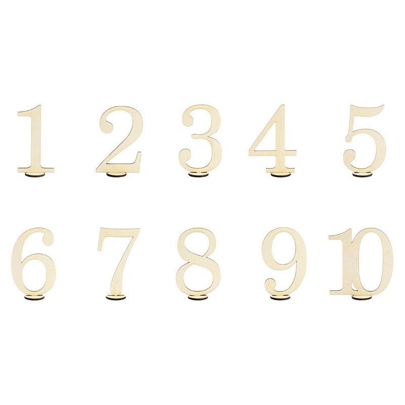 Table Numbers Gold