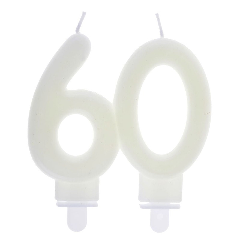 60-Years Birthday Anniversary Glow-in-the-Dark Number Candle