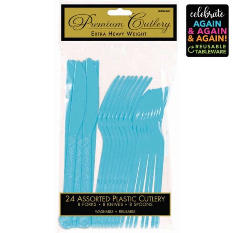Caribbean Blue Premium Cutlery Set 24pcs