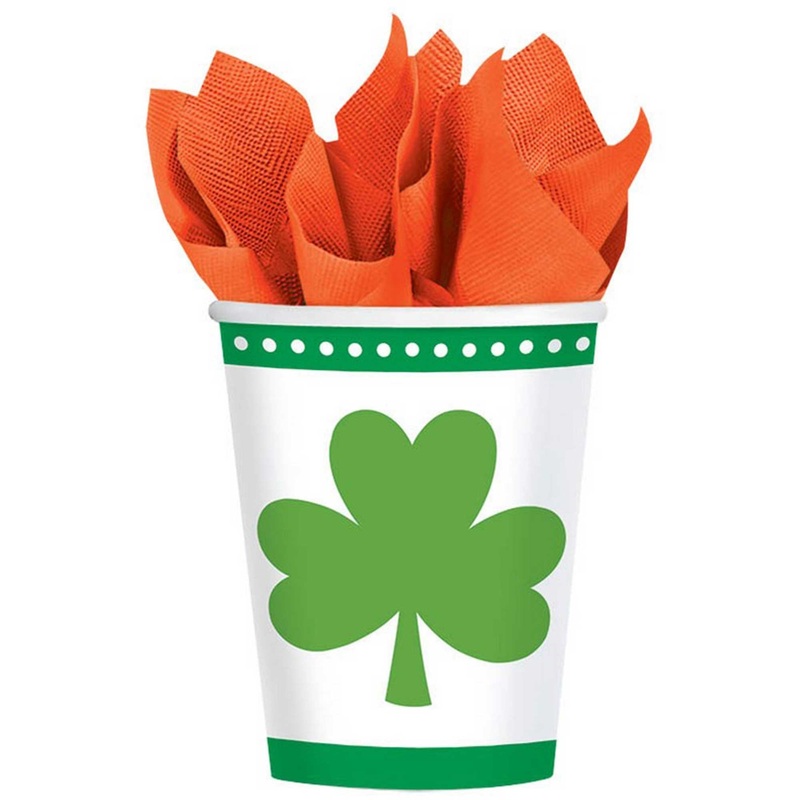 Clover Print Cups| Shamrock Print | St Patricks Day