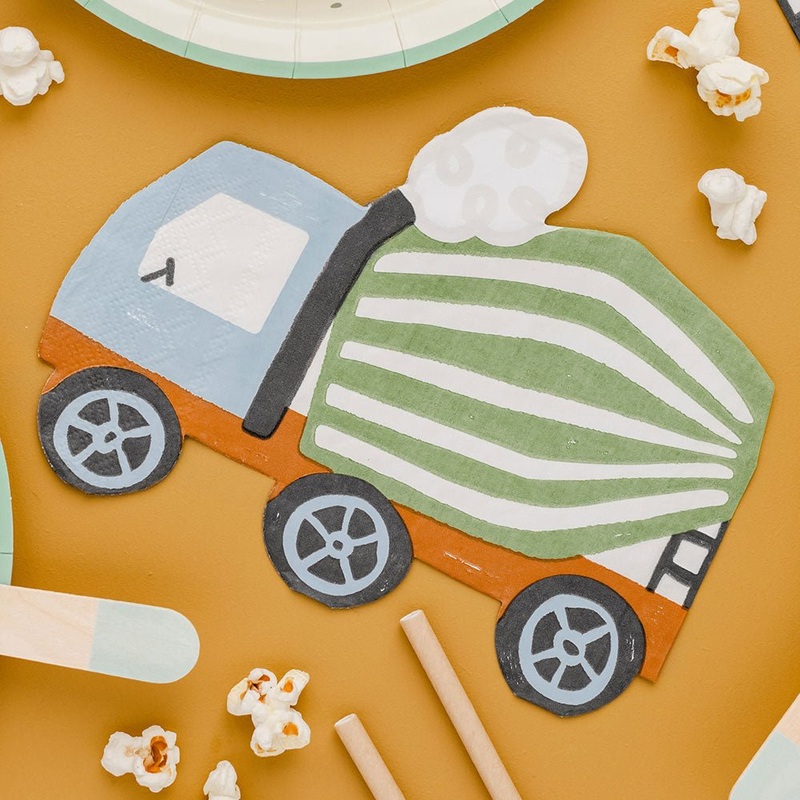 Construction Vehicles Napkins