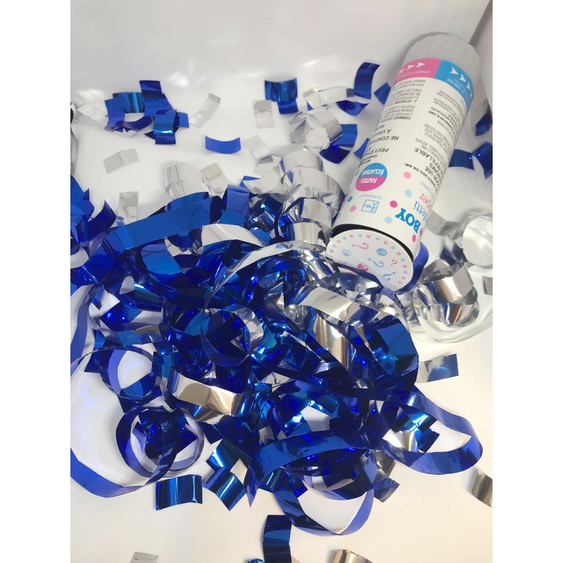 Gender Reveal Confetti Single Popper - BOY