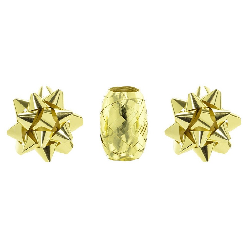 Gift Ribbon & Bows Gold