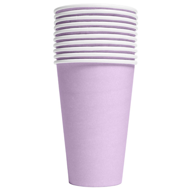 Paper Cups Lavender 35 cl 10-pack