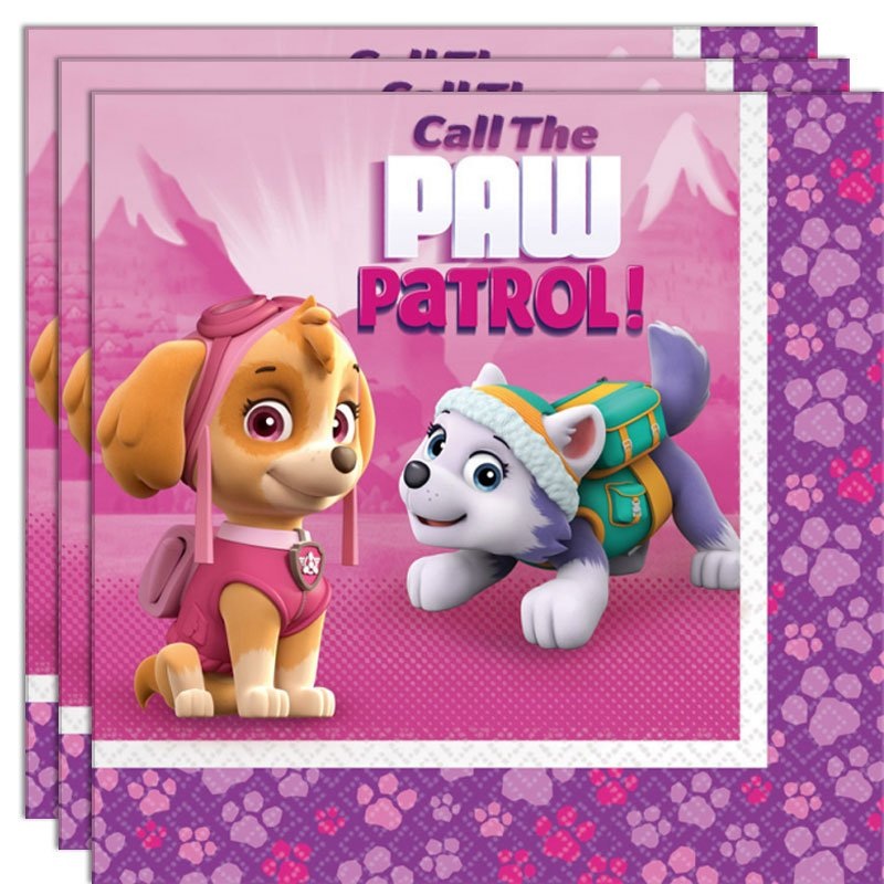Paw Patrol Napkins Pink