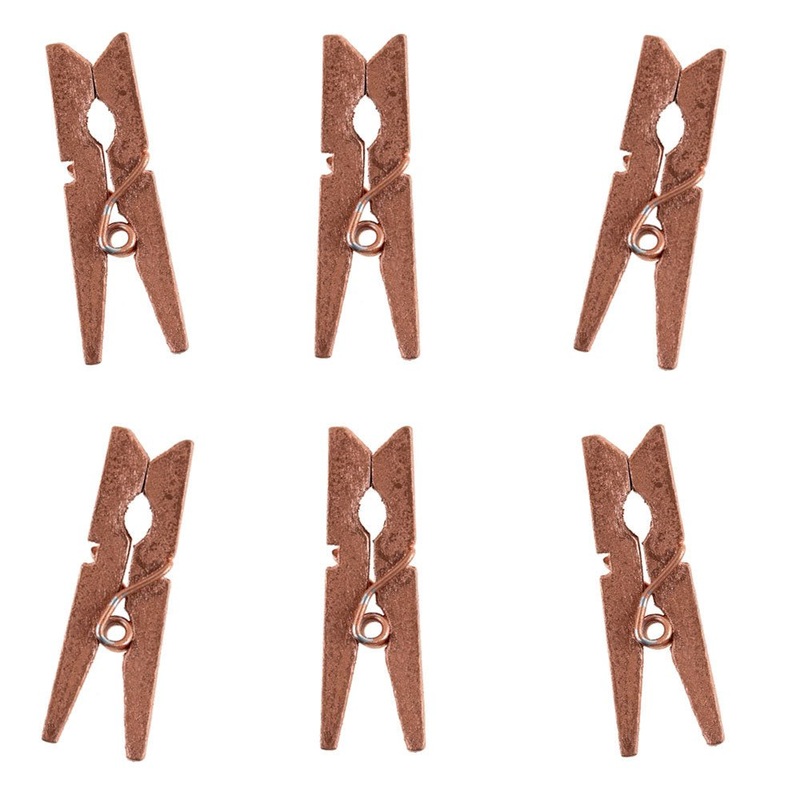 Small Clothespins Rose Gold