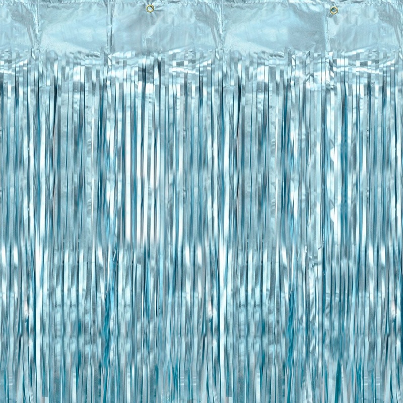 Streamer Backdrop Curtain Glitter Metallic Blue