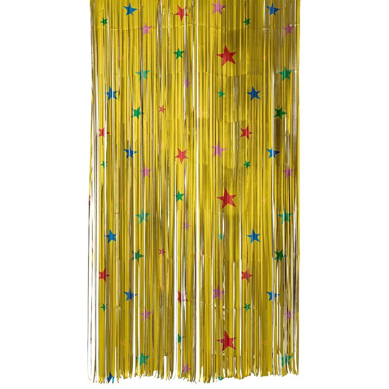 Streamer Backdrop Curtain Stars Gold