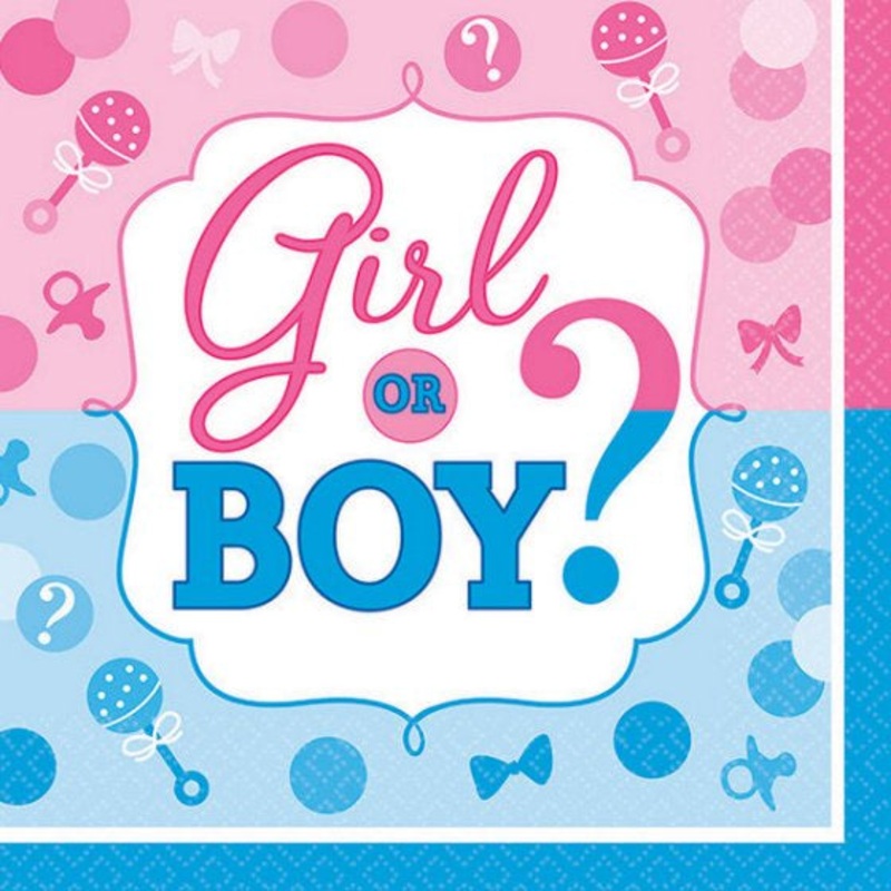 Girl or boy? Beverage Napkins 16pk