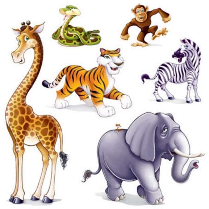 Jungle Animal Props 6pk