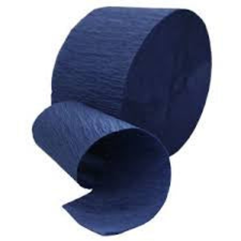 Navy Streamers - Crepe Paper