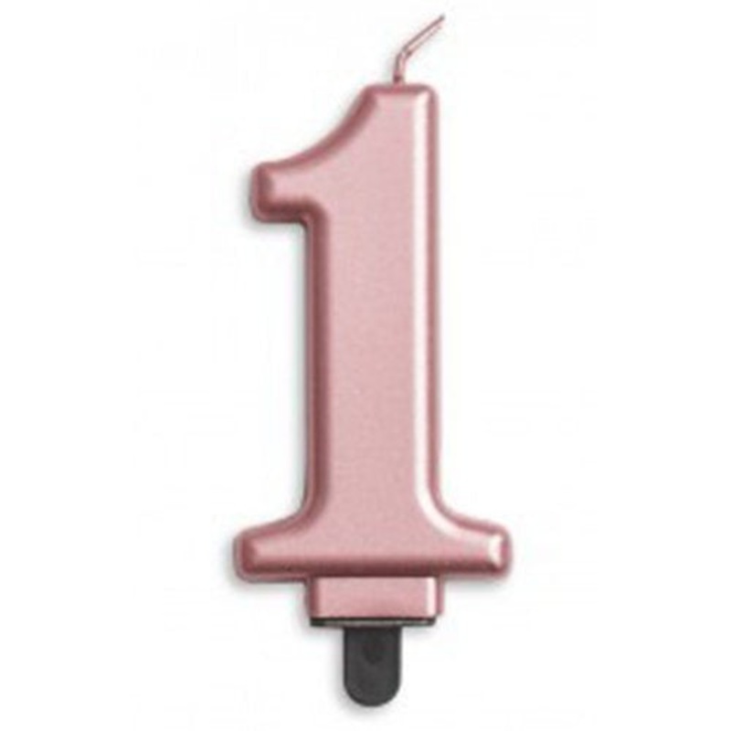 Number 1 Rose Gold Candle