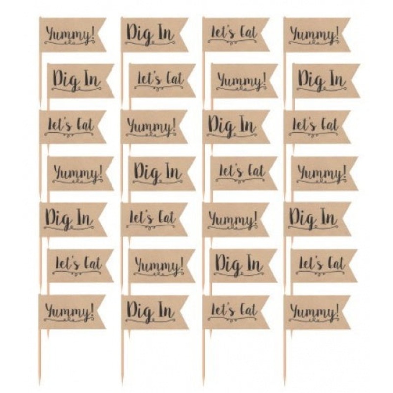 Paper Flag Picks | Assorted | 15pk