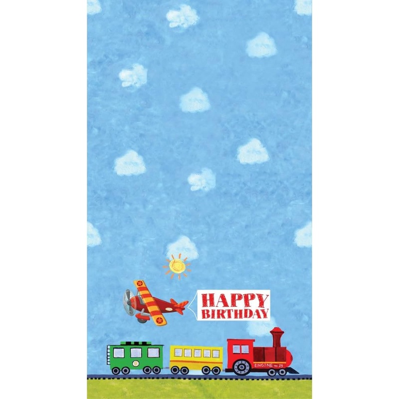 Planes, Trains & Automobile Plastic Table Cover