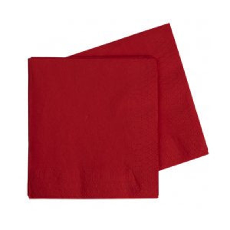 Red Napkins | Dinner Napkins | Premium Pk40