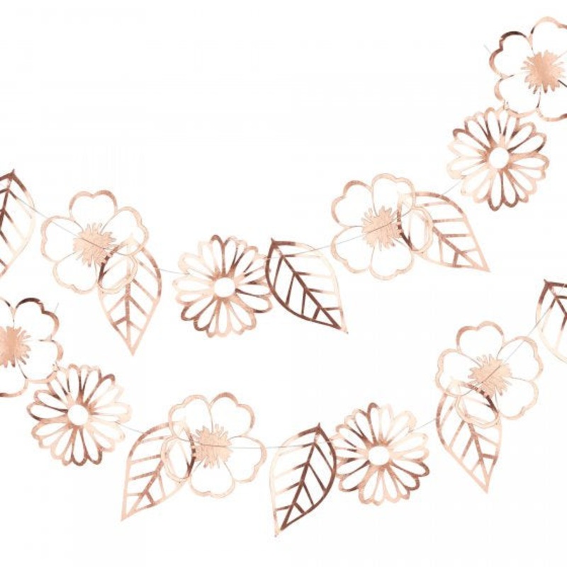 Rose Gold Floral Garland