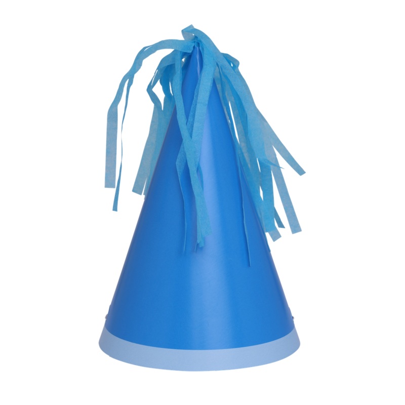 Sky Blue Party Hats with Tassel Pk10
