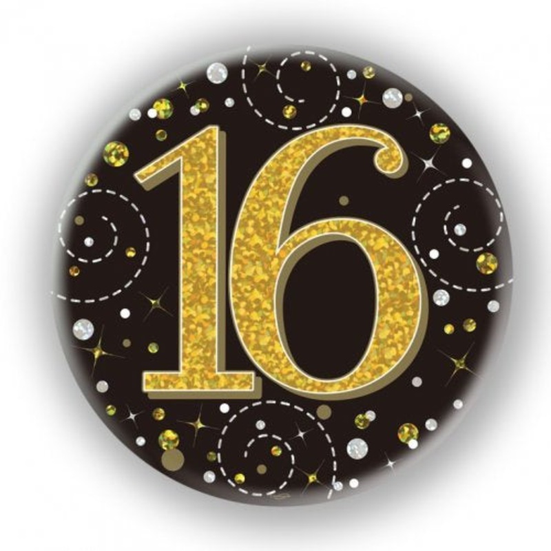Sparkling Badge Gold & Black  | #16