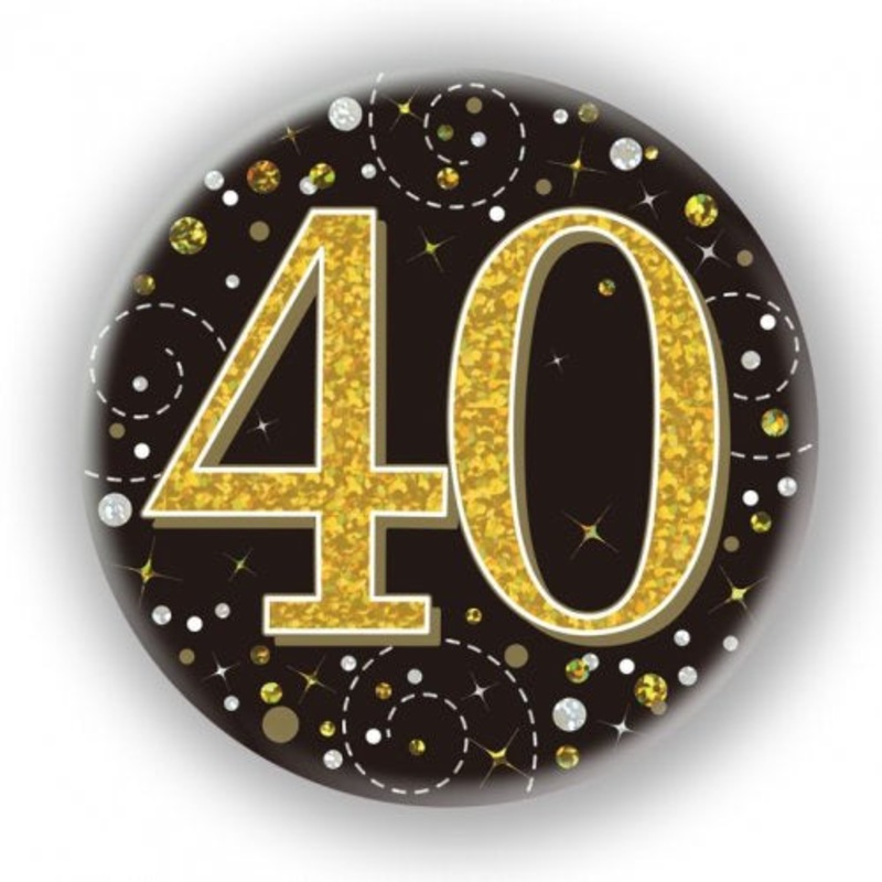 Sparkling Badge Gold & Black | #40