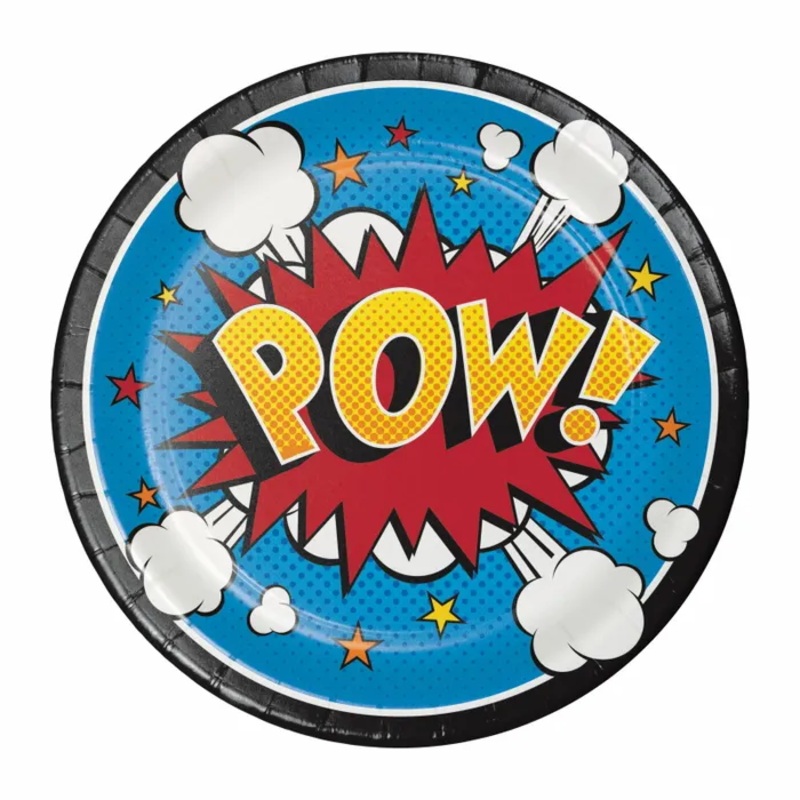 Superhero Party Snack Plates 8pk