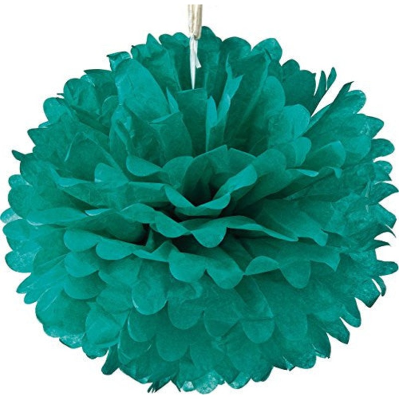 Tissue Paper Puff Ball  | Teal | 40cm