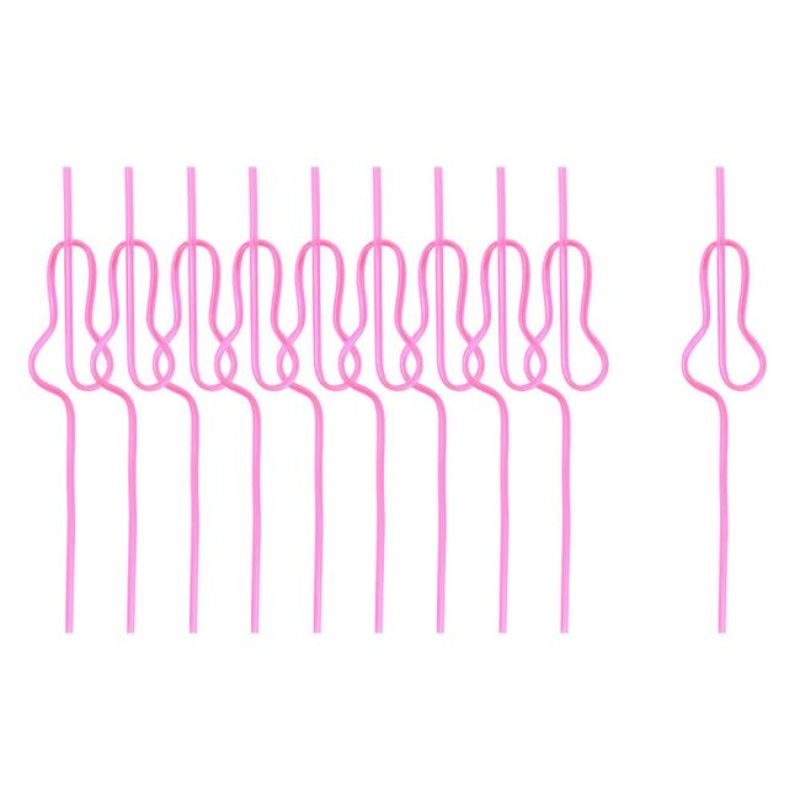 Twisty Penis Straws 10pk