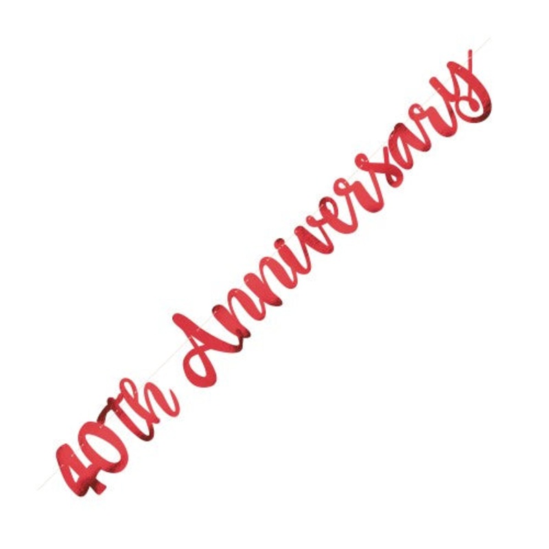 40th Anniversary Banner - Metallic Red