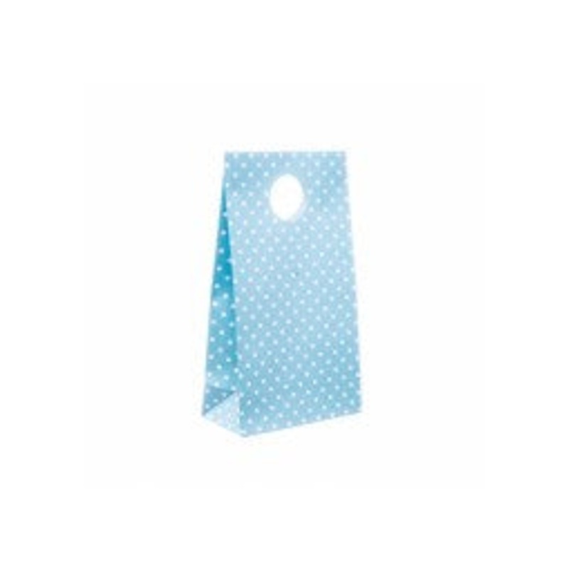 Blue Polka Dot Party Bags Pk6