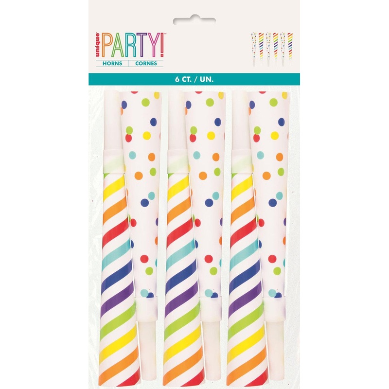 Fancy Party Horns 6pk