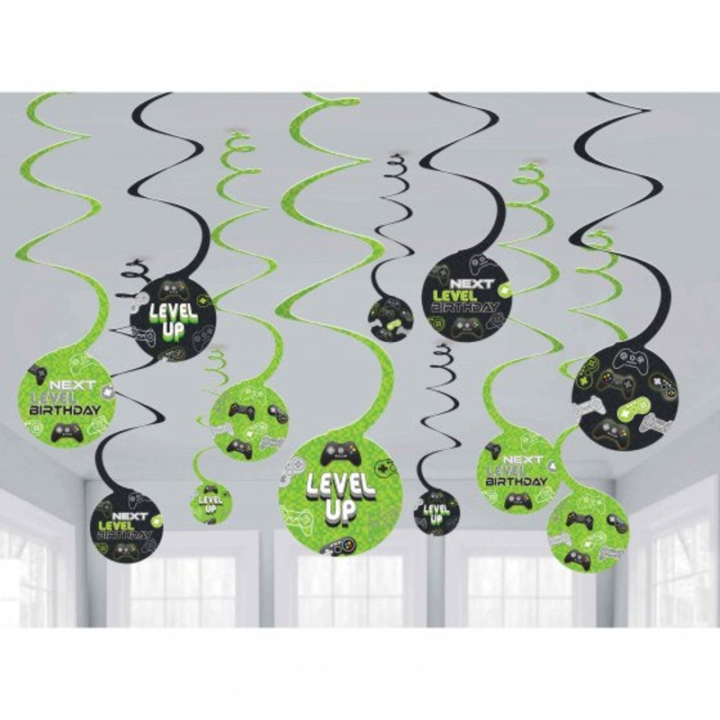 Level Up Gaming Hanging Decorations 12pcs
