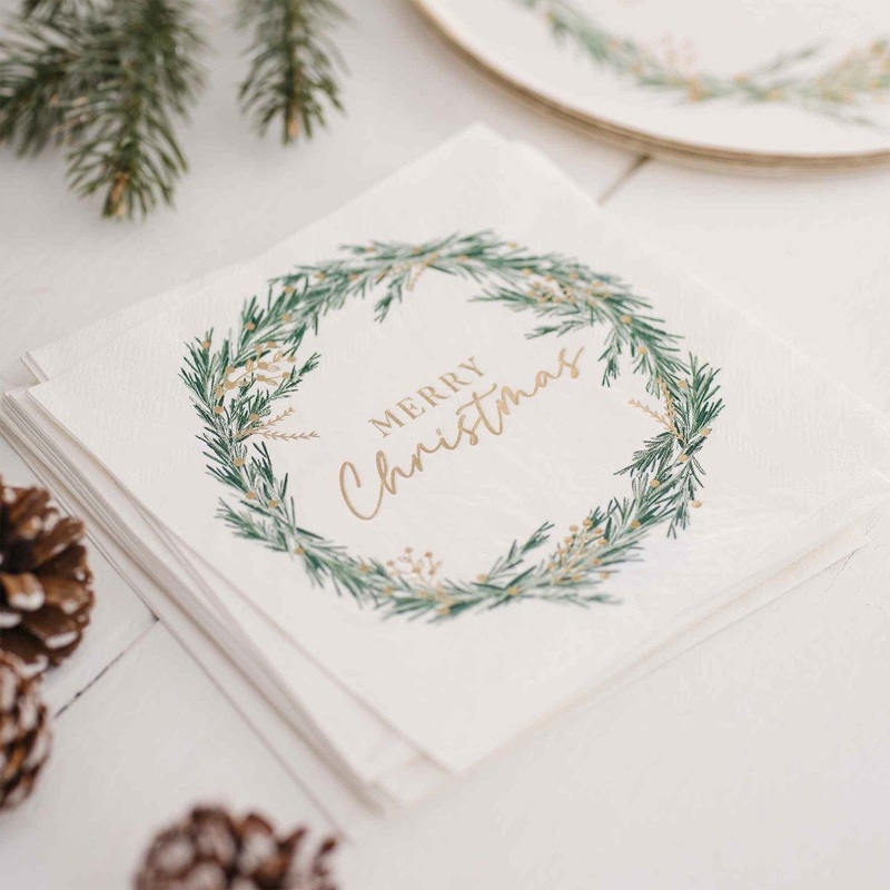 Merry Christmas Napkins 16pk