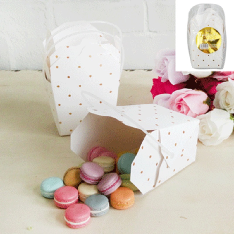 Metallic Gold Dotty Party Box 3pk