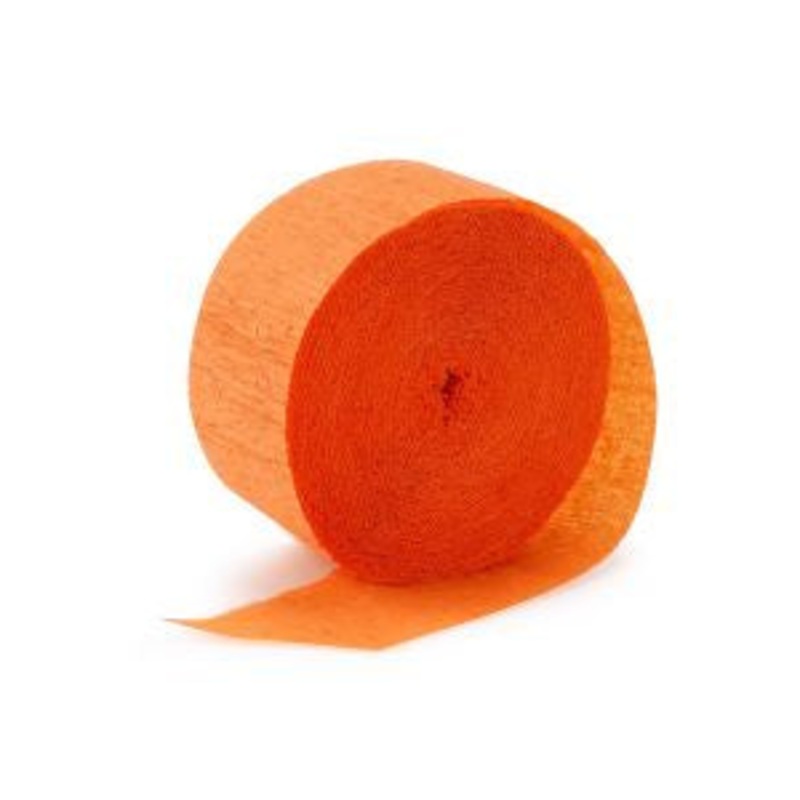 Orange Streamers - Crepe Paper
