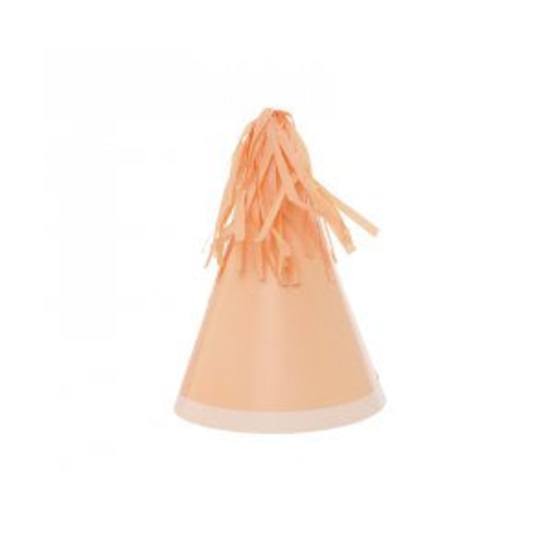 Peach Party Hats with Tassel Pk10
