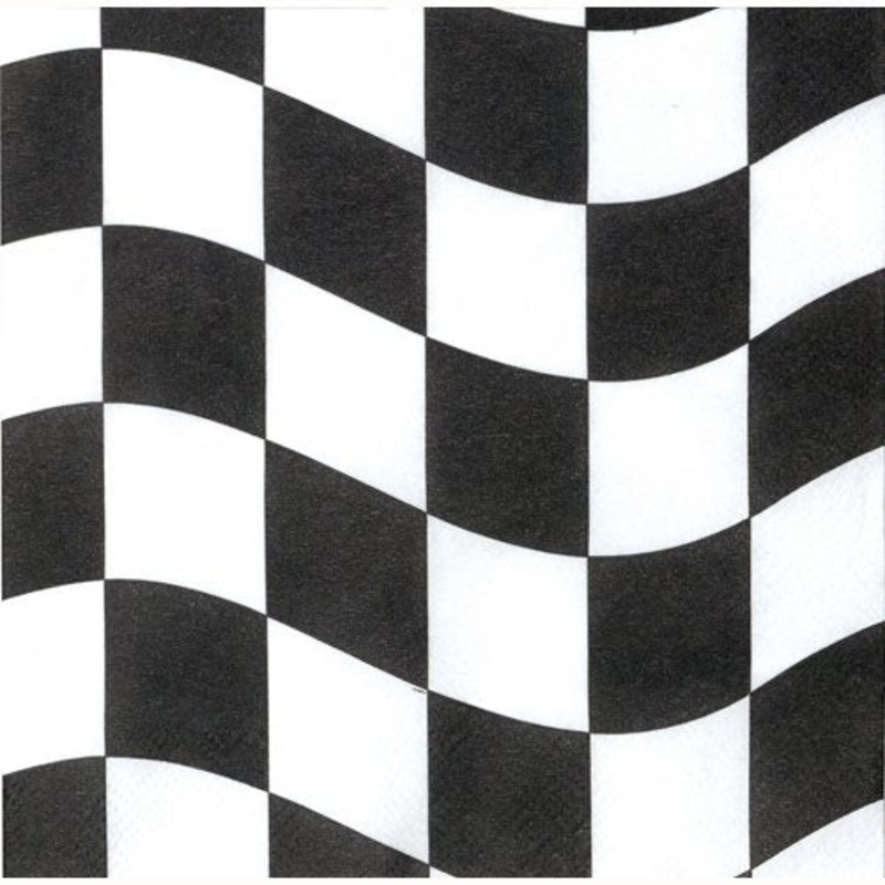 Racing Theme / Checkered Napkins | Beverage Pk18