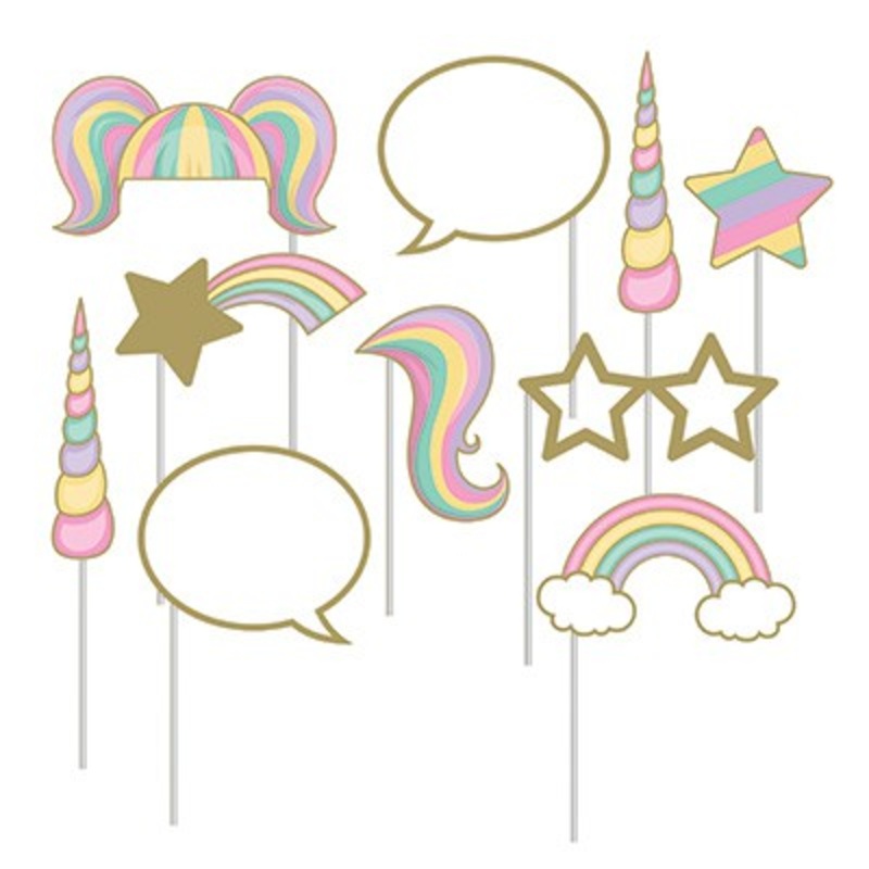 Unicorn Pastel Photo Props Pk10
