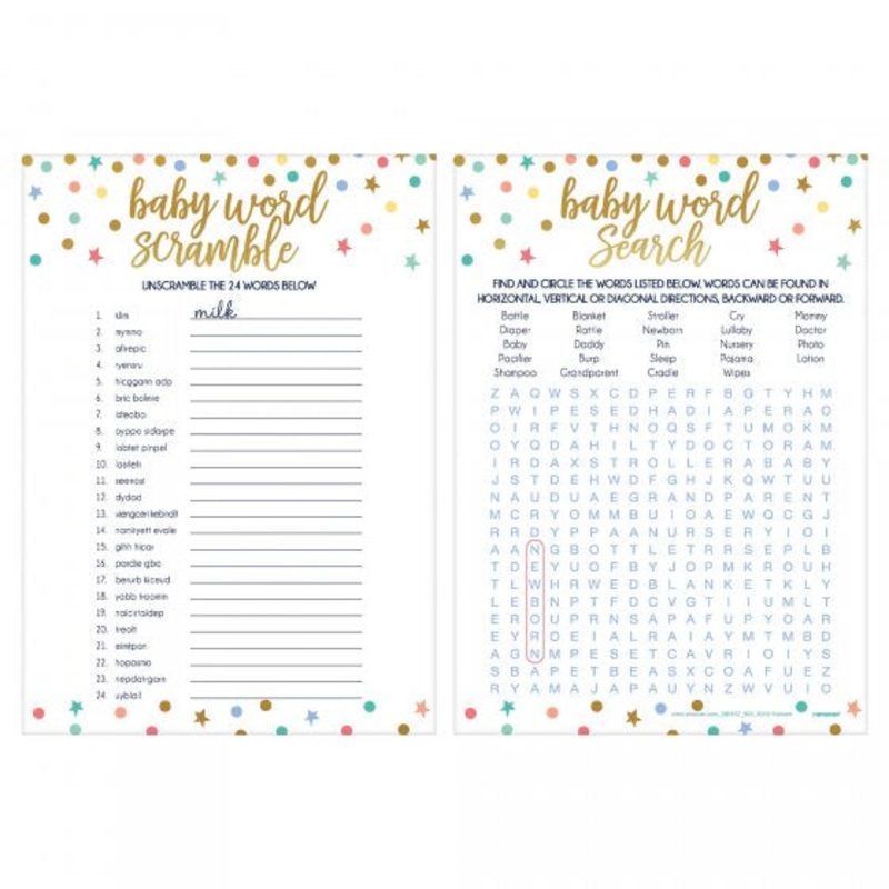 2 in 1 Baby Shower Games