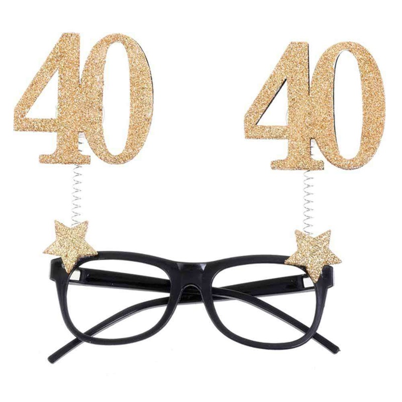 40th Birthday Glitter Sparkle Glasses